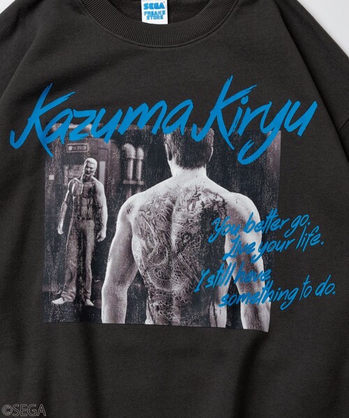 トレーナー スウェット 別注 龍が如く/桐生一馬/クルーネック