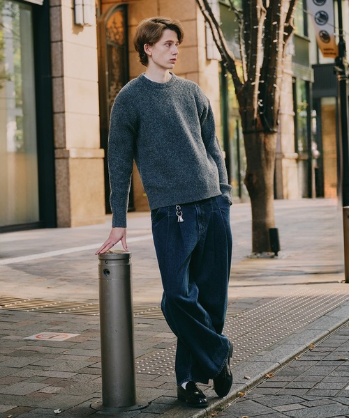 Regen Glanz セーター ニット Brushed mix color crewneck knit