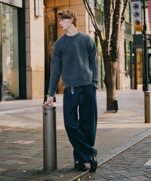 Regen Glanz セーター ニット Brushed mix color crewneck knit