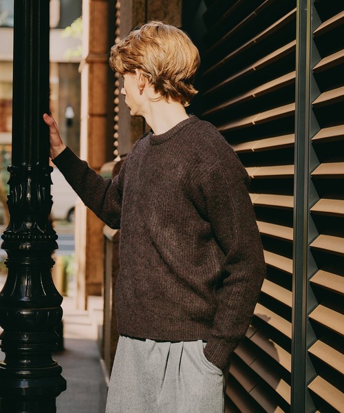 Regen Glanz セーター ニット Brushed mix color crewneck knit