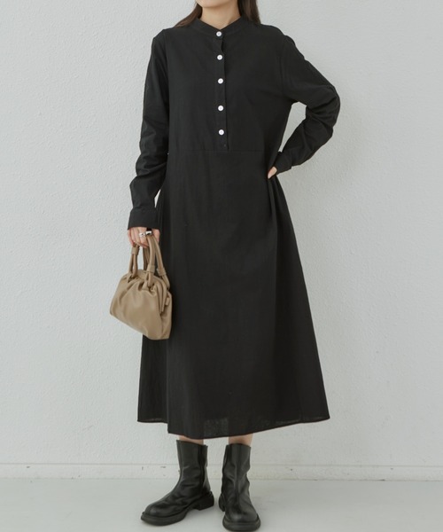 「MAISON DE THERESE」 長袖ワンピース FREE ブラック レディース_画像9