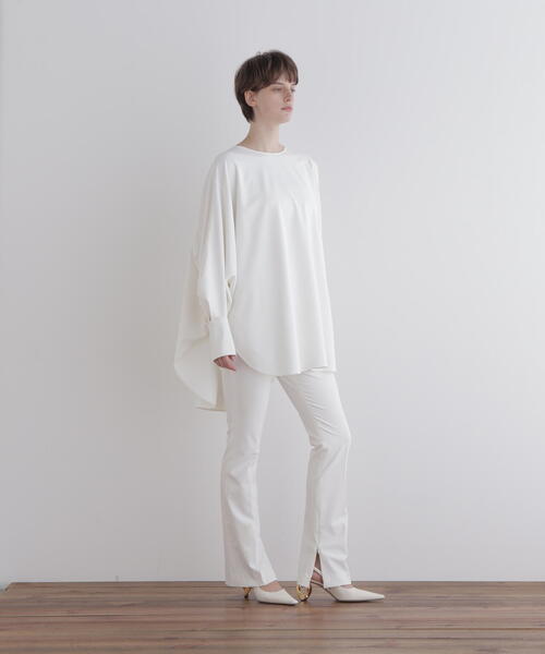 ❤️今期物❤️ルフィルストレッチオックスブラウス LE PHIL（ル フィル） ブラウス シャツ ストレッチオックスロング