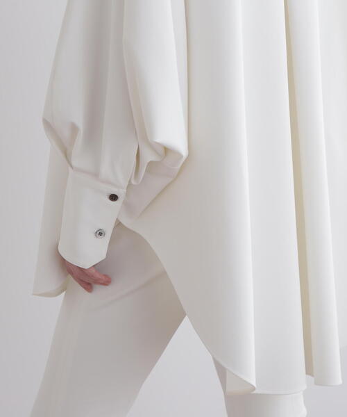 LE PHIL（ル フィル） ブラウス シャツ ストレッチオックスロング