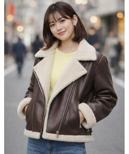コート アウター フェイクレザーB3ジャケット レディース メンズ