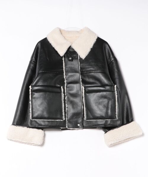 コート アウター フェイクレザーB3ジャケット レディース メンズ