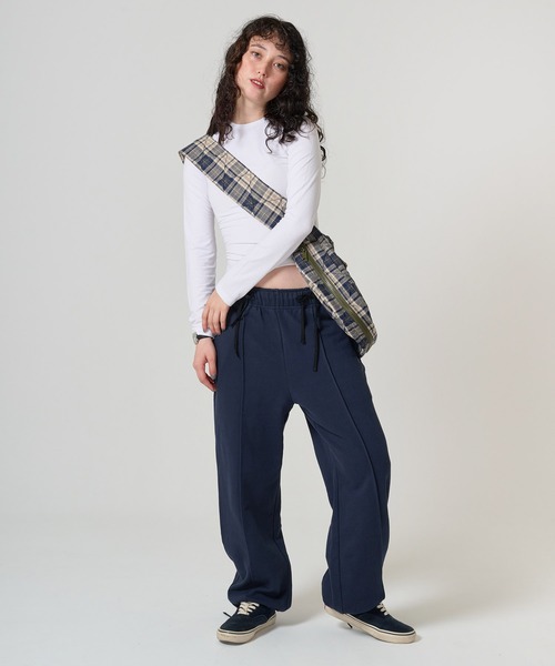 「TINA：JOJUN」 スウェットパンツ S ネイビー レディース_画像8