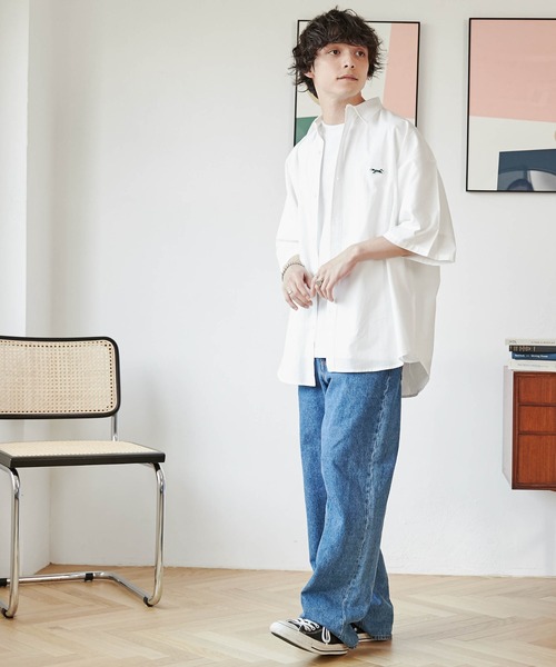 「PENNEYS」 半袖シャツ LARGE サックスブルー メンズ_画像6
