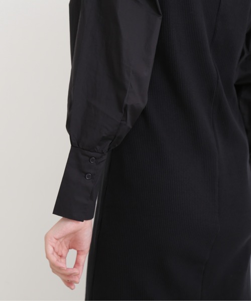 「NATURAL BEAUTY BASIC」 ニットワンピース MEDIUM ダークブルー レディース_画像5