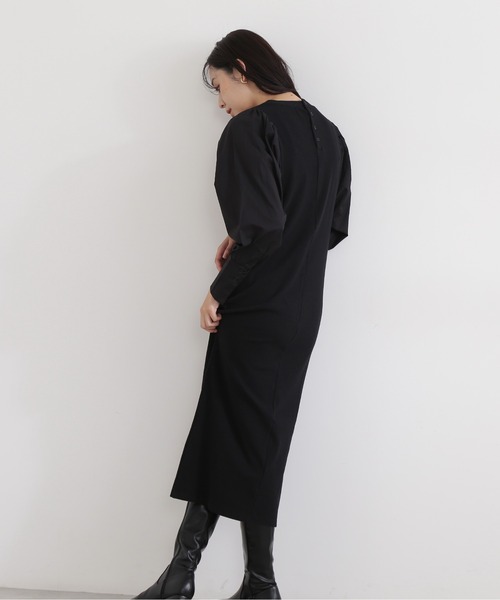 「NATURAL BEAUTY BASIC」 ニットワンピース MEDIUM ダークブルー レディース_画像8