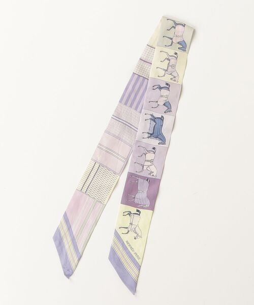HERMES◆エルメス ツイリー　パープル エルメスツイリー パープル系