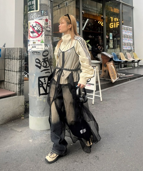 「Six M」 キャミソールワンピース FREE ライトグレー レディース_画像4