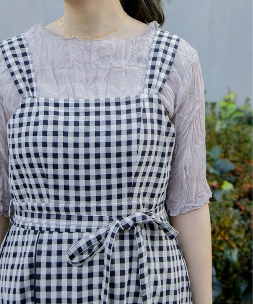 「flower」 キャミソールワンピース FREE イエロー レディース_画像3