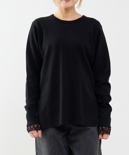 tシャツ 「A_/エース」バックツイストデザインクルーネックカットソー レディースの画像