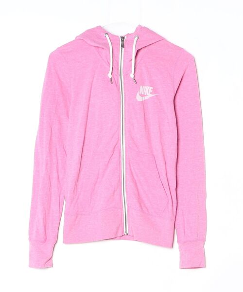 Nike ピンク パーカー フード付き NIKE（ナイキ） ジップアップパーカー S ピンク レディース : ZOZOTOWN