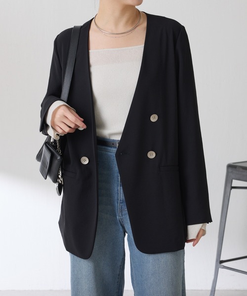 COLLAGE GALLARDAGALANTE ジャージノーカラージャケット COLLAGE GALLARDAGALANTE（コラージュ ガリャルダガランテ