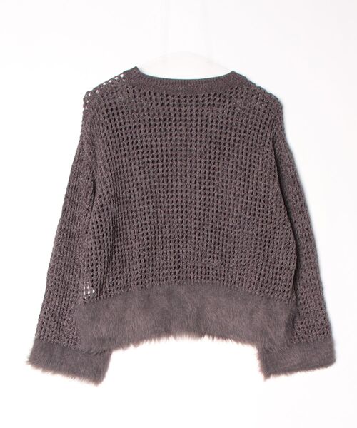 「Dignite collier」 長袖ニット FREE グレー レディース_画像2