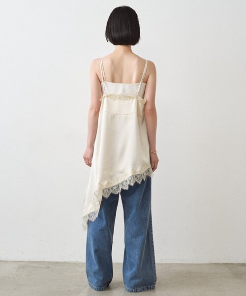 Loungedress（ラウンジドレス） ブラウス シャツ サテンレースアシメ