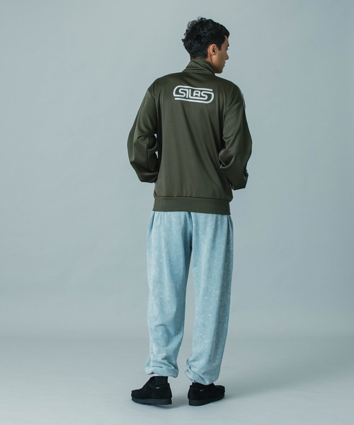 【美品】SILAS LOGO TRACK JACKET（グリーン） Lサイズ SILAS（サイラス） ジャージ 「UK COLLECTION」LOGO TRACK JACKET