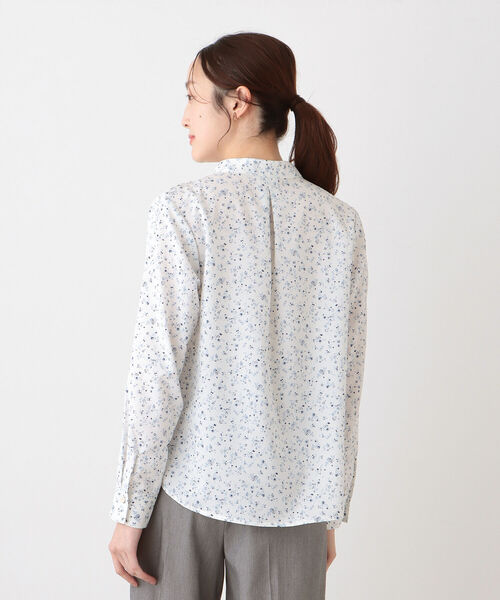 「Afternoon Tea」 長袖ブラウス MEDIUM ブルー レディース_画像3