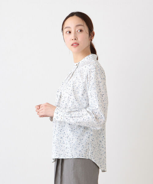 「Afternoon Tea」 長袖ブラウス MEDIUM ブルー レディース_画像5