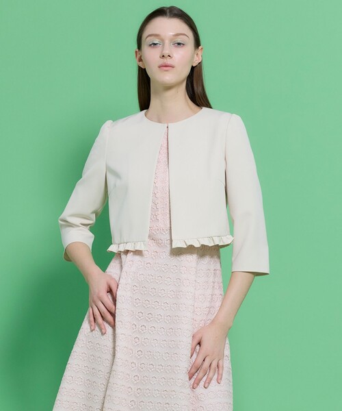TOCCA トッカ ボレロ丈ジャケット(150-160) フォーマル TOCCA（トッカ） カーディガン FRILL CHORUS BOLERO ボレロ レディース