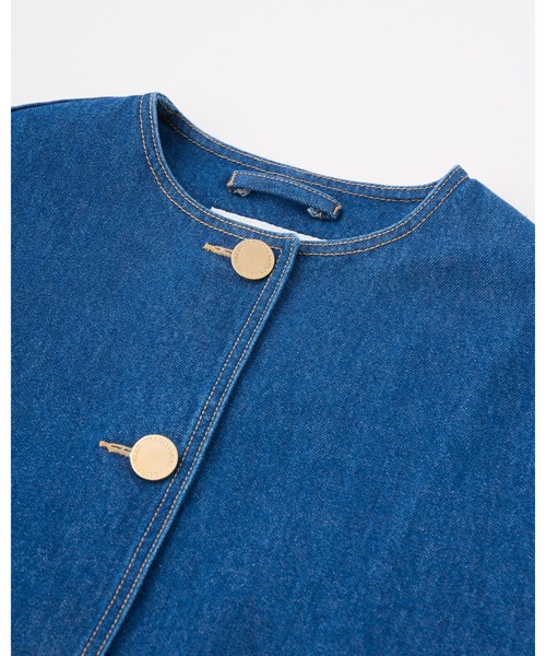 ステンカラーコート コート MALTON N/C SHORT DENIM レディースの画像