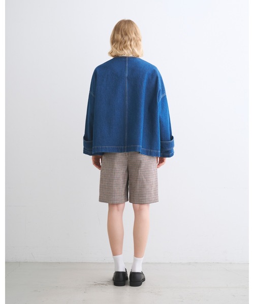 ステンカラーコート コート MALTON N/C SHORT DENIM レディースの画像