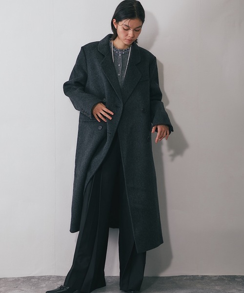 大島紬 アンサンブル 裏地付 チェスターコート 希少 セットアップ SMILE ORCHID（スマイルオーキッド） コート チェスターコート ウール