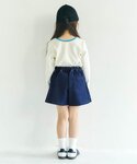 パンツ ハート・デイジー刺繍ラップキュロット ...の詳細画像2
