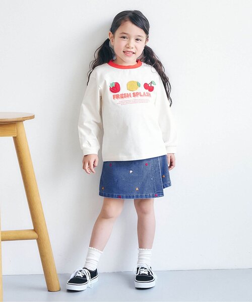 apres les cours（アプレレクール） パンツ ハート・デイジー刺繍