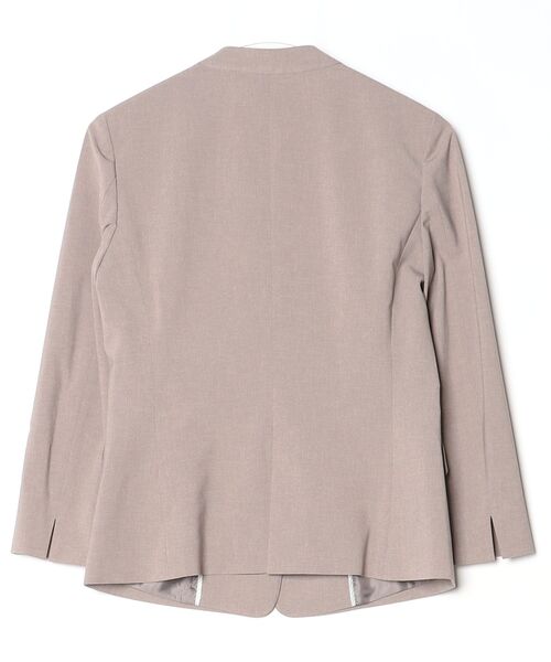 「RHYME」 ノーカラージャケット M ベージュ レディース_画像2