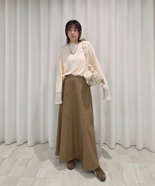 Ameri（アメリ） スカート DOT FLOCKY LEATHER SKIRT : ZOZOTOWN Yahoo