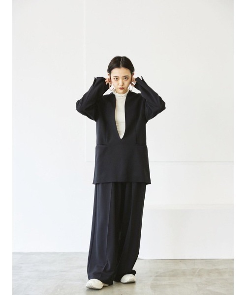 TODAYFUL 「TODAYFUL」 ノーカラージャケット 36inch ネイビー