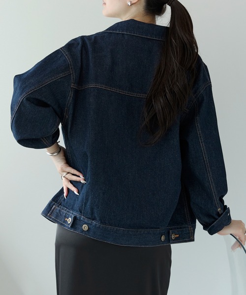 「PREFERIR」 デニムジャケット MEDIUM ブルー レディース_画像4