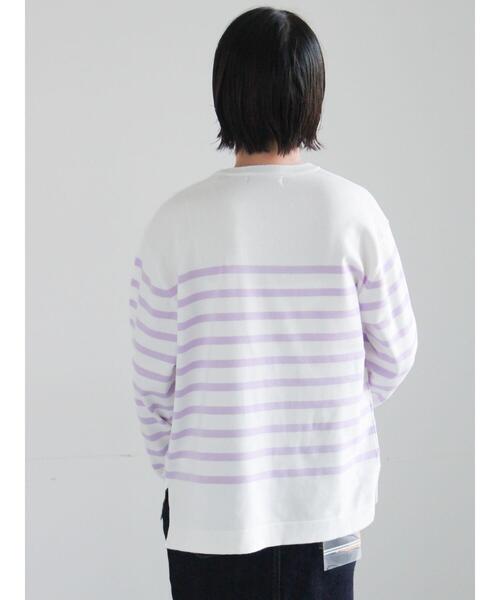 ちーちー Te chichi（テチチ） ニット セーター ボーダーボックスシルエットプル
