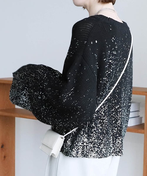 「reca」 長袖ニット M ブラック レディース_画像4