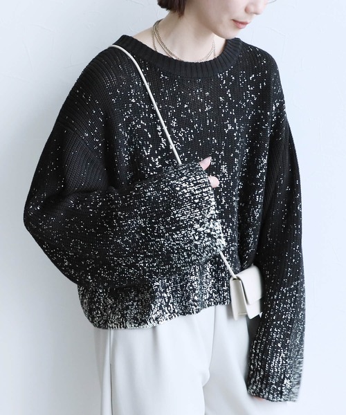 「reca」 長袖ニット M ブラック レディース_画像5