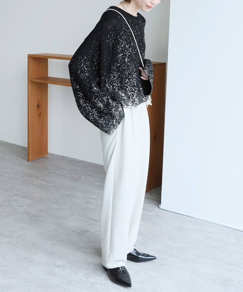 「reca」 長袖ニット M ブラック レディース_画像6