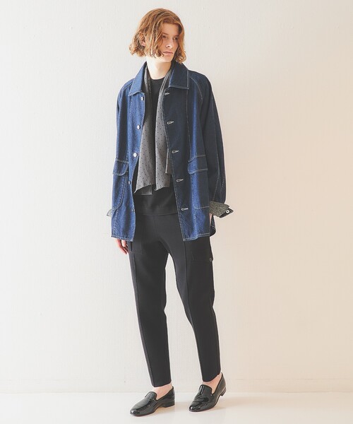 スラックス 「セットアップ対応」コンバットニットパンツ メンズの画像