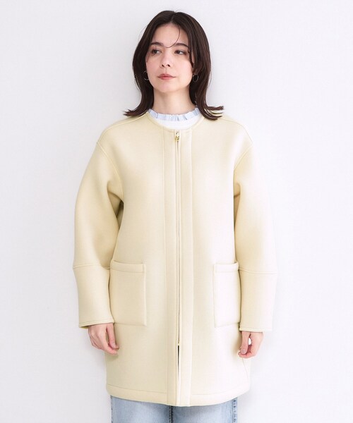 新品タグ付 ROPE リバーシブル ノーカラーコート 38 ROPÉ(ロペ) / 【一部WEB限定】【シリーズ】リバーショートビーバーノー