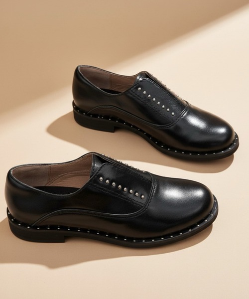ALL BLACK（オールブラック） ローファー 「本革/2.5cmヒール