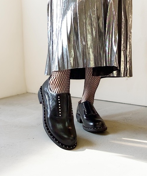 ALL BLACK（オールブラック） ローファー 「本革/2.5cmヒール