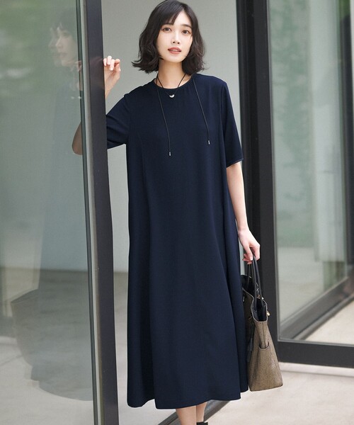 ワンピース ストレッチジョーゼット フレアワンピース : ZOZOTOWN