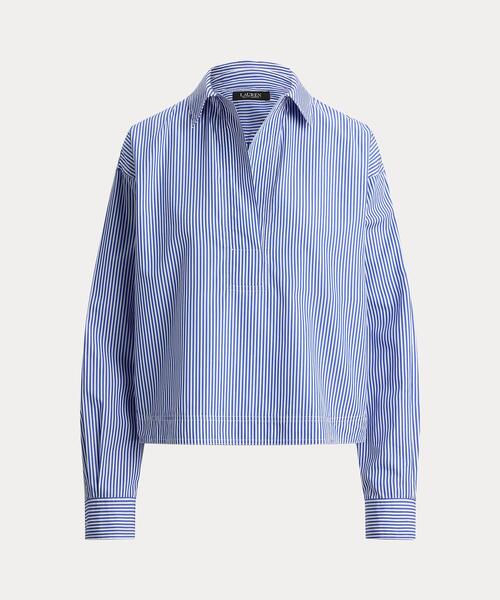 さくら　美品　ラルフローレン　ストライプ　クロップド　シャツ LAUREN RALPH LAUREN（ローレン ラルフローレン） ブラウス シャツ