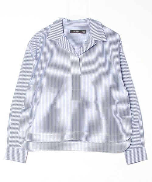 【試着のみ】Polo Ralph Laurenクロップド ストライプ シャツ LAUREN RALPH LAUREN（ローレン ラルフローレン） ブラウス シャツ