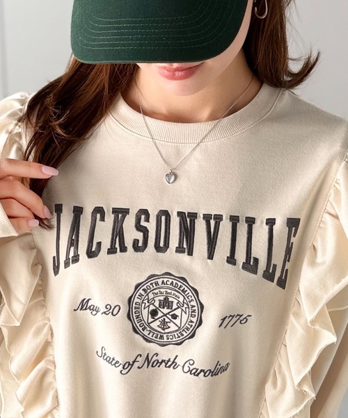 「mily bilet」 長袖カットソー LARGE チャコール レディース_画像7