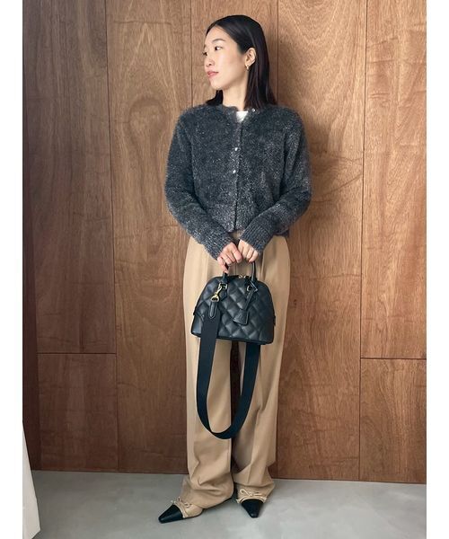「Mila Owen」 ニットカーディガン F グレー レディースの画像