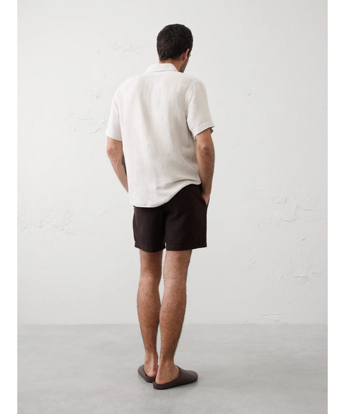 パンツ BANANA REPUBLIC FACTORY STORE　　7インチ リネンブレンド ショートパンツ メンズの画像