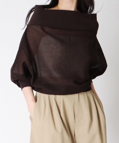 【DRESSLAVE】2way オフショルダー /ブラック DRESSLAVE（ドレスレイブ） ニット セーター ALLONGE 2way off