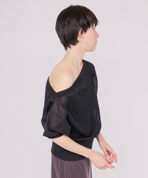 【DRESSLAVE】2way オフショルダー /ブラック DRESSLAVE（ドレスレイブ） ニット セーター ALLONGE 2way off